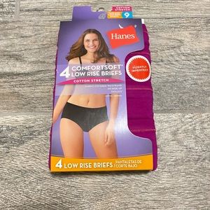 Hanes comfort low rise briefs Sz 9 purple